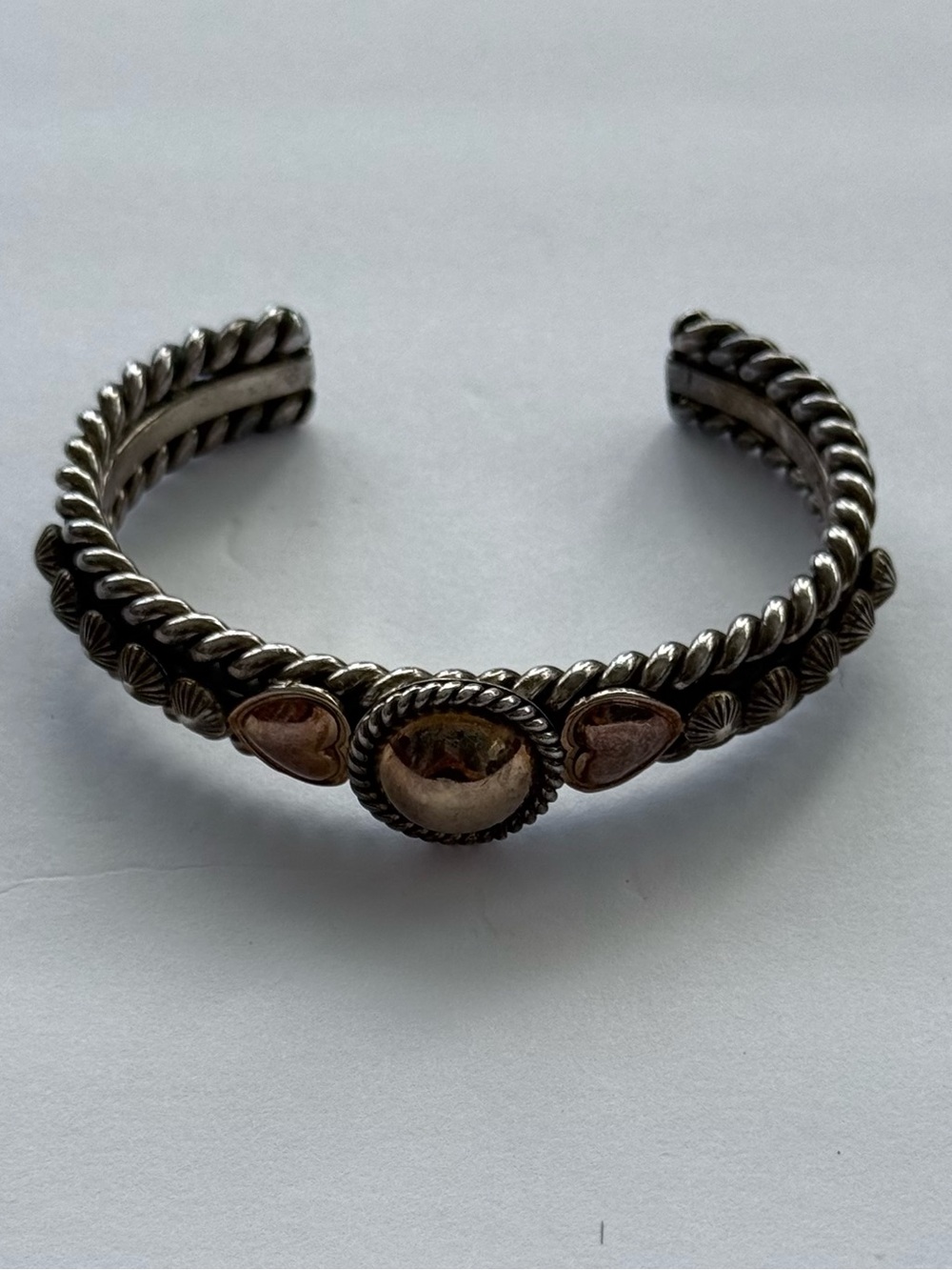 ARTIE YELLOWHORSE NAVAJO
Sterling Silver 925 14K  Gold